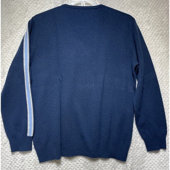 Neiman Marcus Men's Blue Cashmere Long Sleeve Knit Pullover Sweater Size XL - Picture 5 of 10